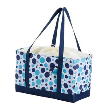 Imagem de YWJLQH Saco de compras reutilizável isolável Bag de bolsa de bolsa de compras de tamanho grande Saco de entrega de alimentos leves isolados para trekking, Azul