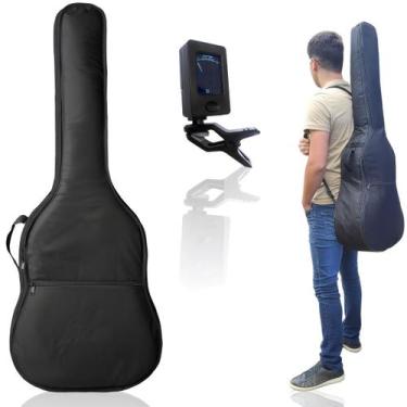 Imagem de Capa Bag Luxo P/ Violao Folk Acolchoada Estofada + Afinador - Bell