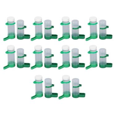 Imagem de 140 Ml de Alimentador de Pássaros Grandes, Bebedor de Pássaros de 150 Ml, Material de Plástico Premium, Fácil de Limpar, Adequado para Papagaios, Pombos, incl. Clipes, para