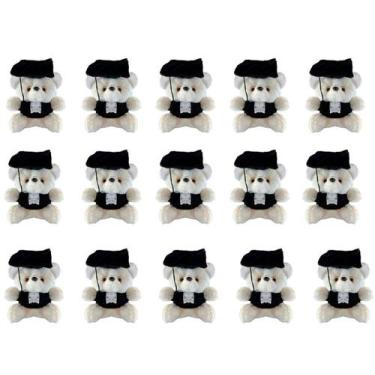 Imagem de Kit Atacadista 15 Ursos Pelúcia Com Toga - Ideal Para Decorar Cestas -