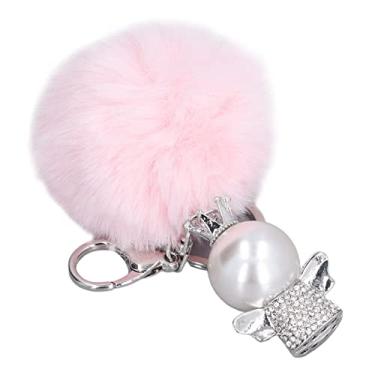 Imagem de Chaveiro Pom Pom, mochila Chaveiro de pelúcia macia para DIY para mochila para bolsa(cor de rosa)