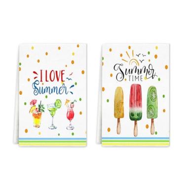 Imagem de Conjunto de 3 toalhas de prato de coração vermelho amor dia dos namorados, 40,6 x 61 cm, toalhas de prato rosas para decoração de dia dos namorados (amor de verão)