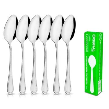 Imagem de jogo 6 colher Mesa A�o Inox Grande Bar Restaurante Buffet Talheres pesado luxo