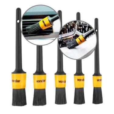 Imagem de Kit 5 pinceis fino VONDER para detalhamento detalhe carro moto caminhã