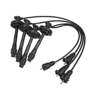 Imagem de A ABSOPRO Cabo de chicote de bobina de ignição para vela de ignição de carro 5 mm adequado para Toyota Corolla L4 1.8L 1998-2002 - Pacote com 4 itens de substituição