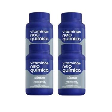 Imagem de Kit 4x Vitaminas Sênior com 60 Cpr - Neo Química - Neo Quimica