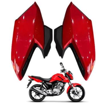 Imagem de Asa Aba Lateral Aleta Tanque Honda Cg Fan Start 160 Vermelho Maceió 20
