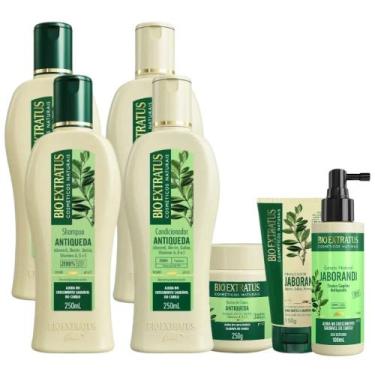 Imagem de kit 2 Shamp 2 Cond 1 Banho creme 250 ml 1 Tonico 1 Finalizador Jaboran