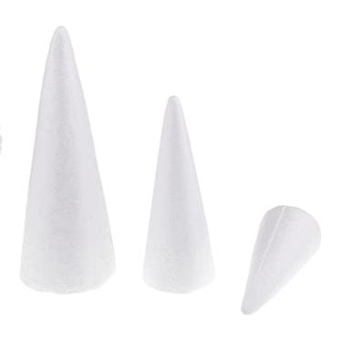Imagem de dailymall 3 peças 15/20/25 cm em formato de cone de isopor - Árvore de Natal DIY
