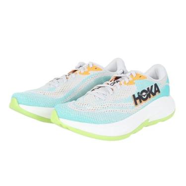 Imagem de HOKA ONE ONE Tênis masculino Rincon 4, Cinza estelar/Aqua elétrico, 39