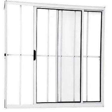 Imagem de Janela Vitro 2 Folhas 1,20x1,20 Alumínio Branco C/g - Allo esquadrias 