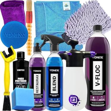 Imagem de Kit Completo Lavagem Limpeza Automotiva Snow Foam Detailer Vonixx