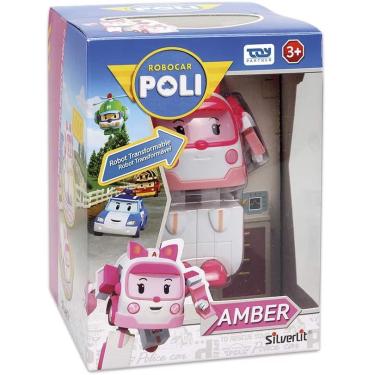 Imagem de Figura de Ação Transformável 4in âmbar, com inspiração no Robocar Poli