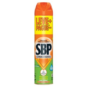 Imagem de MULTI-INSETICIDA AEROSSOL BASE ÁGUA ÓLEO DE EUCALIPTO SBP FRASCO 450ML SPRAY LEVE MAIS PAGUE MENOS