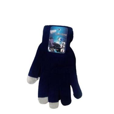 Imagem de Luva de Lã Touch Screen Grossa Unissex Inverno - TOUCH GLOVES, Azul
