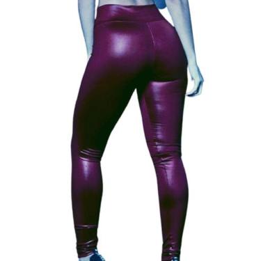 Imagem de Legging Cirre Plus Size Suplex Cós Alto Fitness - WOLFOX, Vinho, G4
