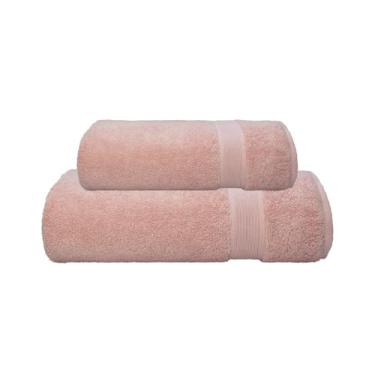 Imagem de Kit Jogo Toalhas Banho e Rosto, 02 Pe�as, �cone - Camesa, 100% Algod�o Premium, Alta Absor��o, Toque Extra Macio Luxo, 500 g/m� - ALTIHAUS (Ros�)