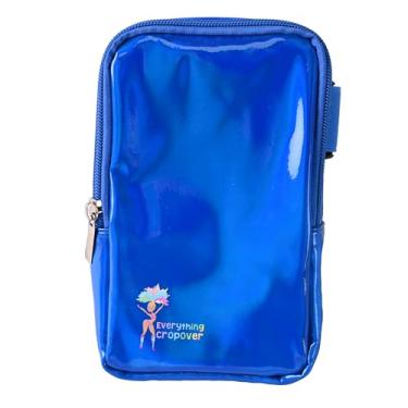 Imagem de Bolsa tiracolo 3 em 1 | Arnês de perna de carnaval para mulheres | Bolsa de cintura holográfica | Rave Leg Pack com fivelas, Azul, One Size, Bolsa de coxa 3 em 1, pochete transversal