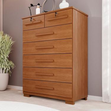 Imagem de Cômoda para Quarto 7 Gavetas Topázio Expresso Móveis Cinamomo