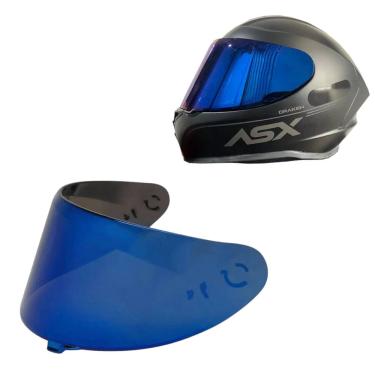 Imagem de Viseira Capacete Axxis Azul Iridium Segment Draken polivsor