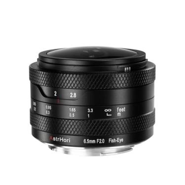 Imagem de AstrHori Lente olho de peixe circular ultra larga F2.0 APS-C de 6,5 mm F2.0 192° para câmeras sem espelho Sony E Mount A6000 A6300 A6500 NEX-6 NEX-7 RX100, A7 A7S A7R II