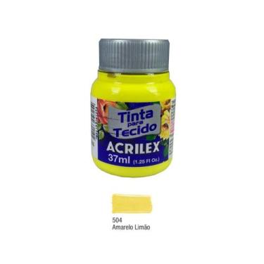 Imagem de Tinta para Tecido Fosca 37ml Acrilex - Amarelo Limão