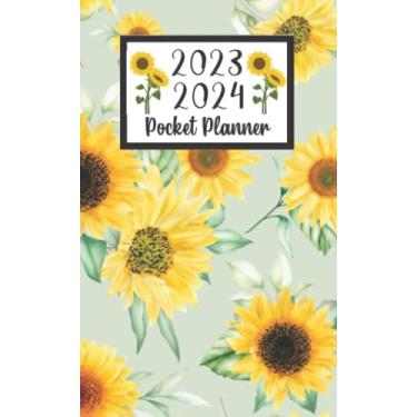 Imagem de 2023 2024 pocket planner For Purse Sunflower Lovers: 2 year Pocket Calendar January 2023 to December 2024 | 24 Months Monthly Planner & Organizer For ... Holidays | Sunflower Floral Pattern cover