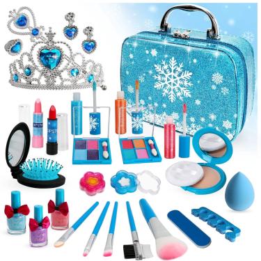 Imagem de Kit de maquiagem jooful Kids Real Lavável com 28 unidades para meninas de 3 a 10 anos