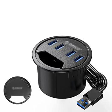 Imagem de Ilhós de mesa de mesa com divisor adaptador de montagem de leitor tipo porta para hub de acessórios de laptop (D 1)