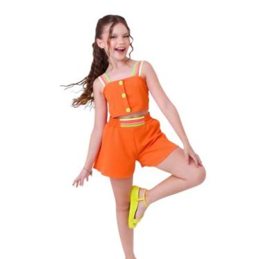 Imagem de Conjunto Infantil Feminino Verão Neon Colors Trend Cropped Colorido 46