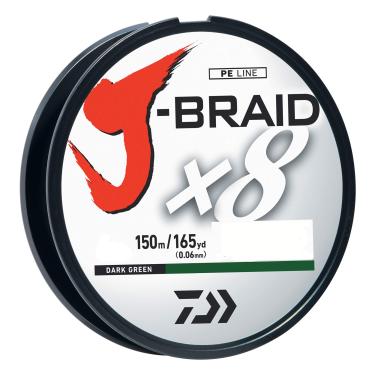 Imagem de Daiwa J-BRAIDX8, carretel de enchimento, verde escuro, diâmetro mono = 3,6 kg.