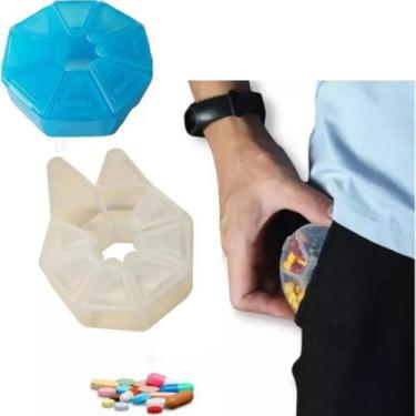 Imagem de Kit 2 Potinhos Pote Para Guardar Comprimido De Bolso Cápsulas Vitamina