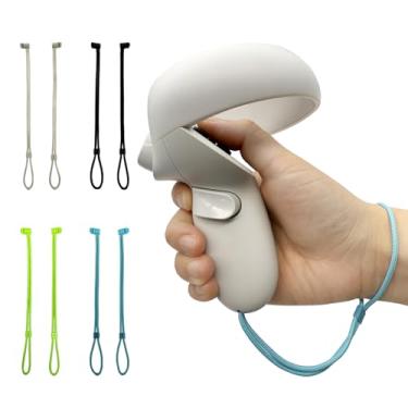 Imagem de Hupaivrmrar Wrist Strap For Meta Oculus Quest 2 Controller Straps Replacement Adjustable Easy Attach Sturdy Hand Strap (1 pair) (Blue)