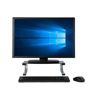 Imagem de Allsop Suporte para monitor Redmond, comporta 18 kg com espaço de armazenamento do teclado – Preto (29248)