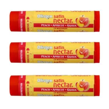 Imagem de Blistex Hidratante labial pêssego damasco goiaba néctar acetinado, pacote com 3