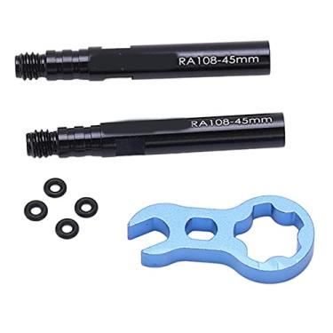 Imagem de Kit de Extensor de Válvula de Liga de Alumínio Com Alta Força, Cor Brilhante, Design de Vedação Dupla, Compacto e Leve, 2 Extensores, 4 Arruelas, Chave Inglesa Multi -funcional,