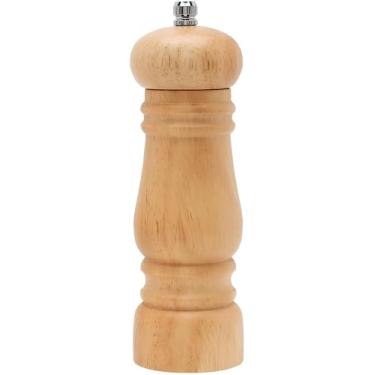 Imagem de Moedor de Pimenta e Sal em Madeira Nobre Linha Premium: Moedor Manual com Mecanismo de Cerâmica e Pino Regulador para Sal Grosso, Pimenta do Reino e Temperos Design Rústico, Ideal para Cozinha Gourmet