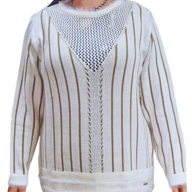 Imagem de Blusa Feminina Tricot Clajan Pérolas Plus Size