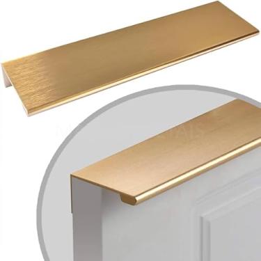 Imagem de 10 x Puxador Gaveta Armário Móveis Perfil Alumínio Premium 150mm (Dourado Escovado)