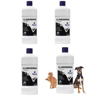 Imagem de Kit 4 Shampoo Dugs Clorexidina 500Ml - Word Vet