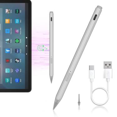 Imagem de Milikilo AMZ Fire Tablet Stylus Pen para tablets Amazon Fire Max 11 (versão 2023) e Amazon Fire HD 10 (13ª geração, versão 2023), Stylus com carregamento rápido USB-C, controle fino 4096