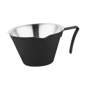Imagem de Ｂｅｓｇａ Jarra medidora de café 100ml com alça, jarra de café e leite, xícaras de expresso de aço inoxidável para cozinha, e chá, Preto