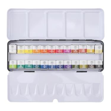 Imagem de Conjunto de Pintura Aquarela Vomeko, Kit Aquarela Profissional, Pintura Aquarela Artista, para Artistas, Aquarelistas Amadores e Amantes de Pintura (24 cores)