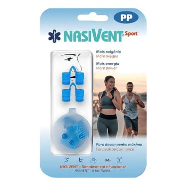 Imagem de NASIVENT® SPORT PREMIUM: Mais energia e respiração nasal aprimorada. Trava patenteada, firme no nariz. Silicone medicinal. Ideal para esportes. (2 pares PP - Azul)