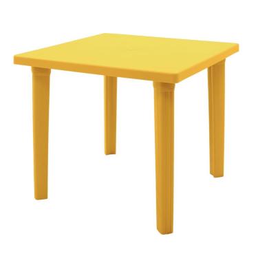 Imagem de Mesa Tramontina Sancho 80X80cm Em Polipropileno Amarelo