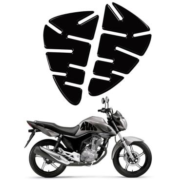 Imagem de Protetor Tanque Adesivo Em 3D Lateral Moto Preto Preto