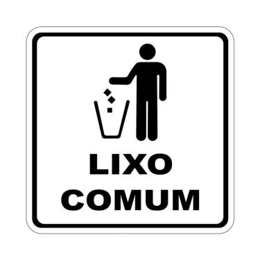 Imagem de Adesivo Lixo Comum 1 Unidade 15Cmx15Cm Transparente