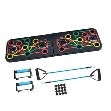 Imagem de kowaku Prancha de empurrar, alças de flexão para chão, dobrável, prancha profissional de treinamento muscular abdominal, barra de flexão para homens e, com 2 Cordas de Tensão