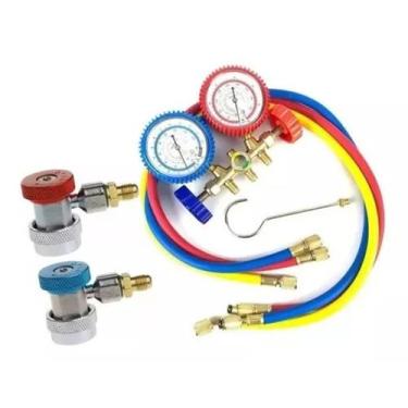 Imagem de Manifold Automotivo R134a R22 R12 R404a c/ Valvulas Engate - Vulkan