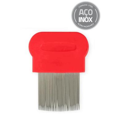 Imagem de Pente Fino Piolho Aço Inox Ferro Lêndeas Extrator Criança - Blister